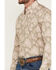 Image #3 - George Strait Wrangler Men's Floral Print Long Sleeve Pearl Snap Stretch Western Shirt, Sage, hi-res