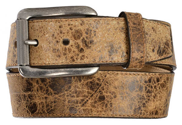 Justin Men's Tailgunner Leather Belt, Tan, hi-res