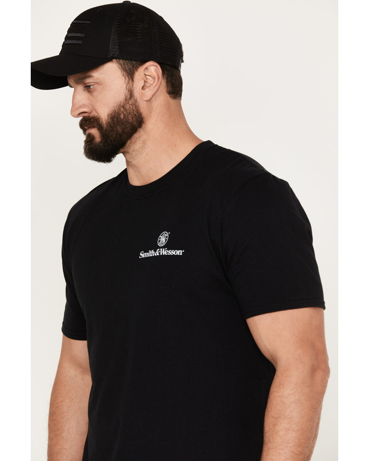 Image #2 - Smith & Wesson Men's Original Trademark Short Sleeve Graphic T-Shirt, Black, hi-res