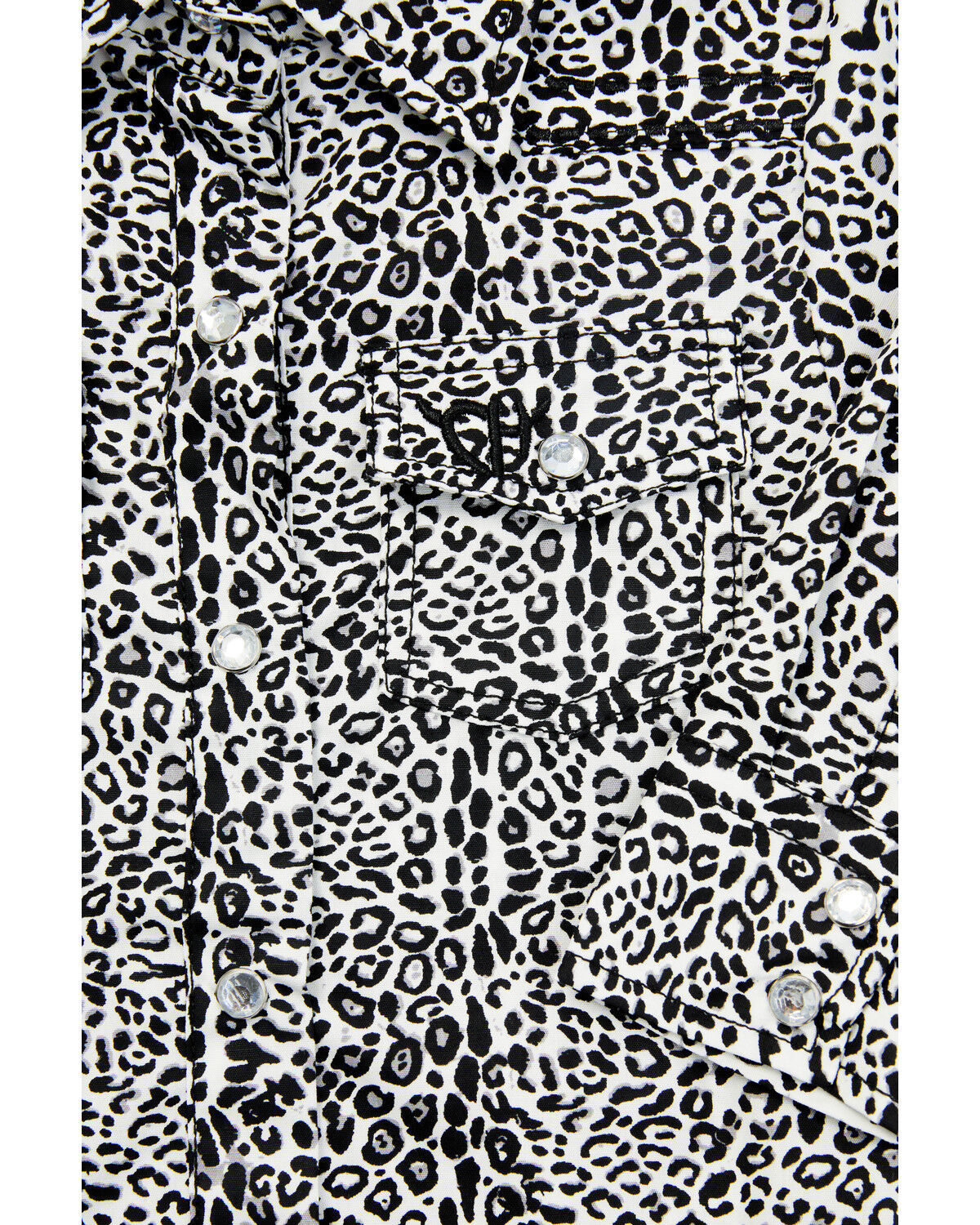 Image #2 - Cowgirl Hardware Infant Girls' Leopard Print Long Sleeve Snap Onesie, Black, hi-res