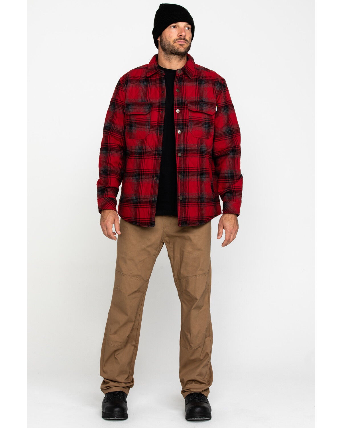 Hawx Men's Red Miller Plaid Quilted 