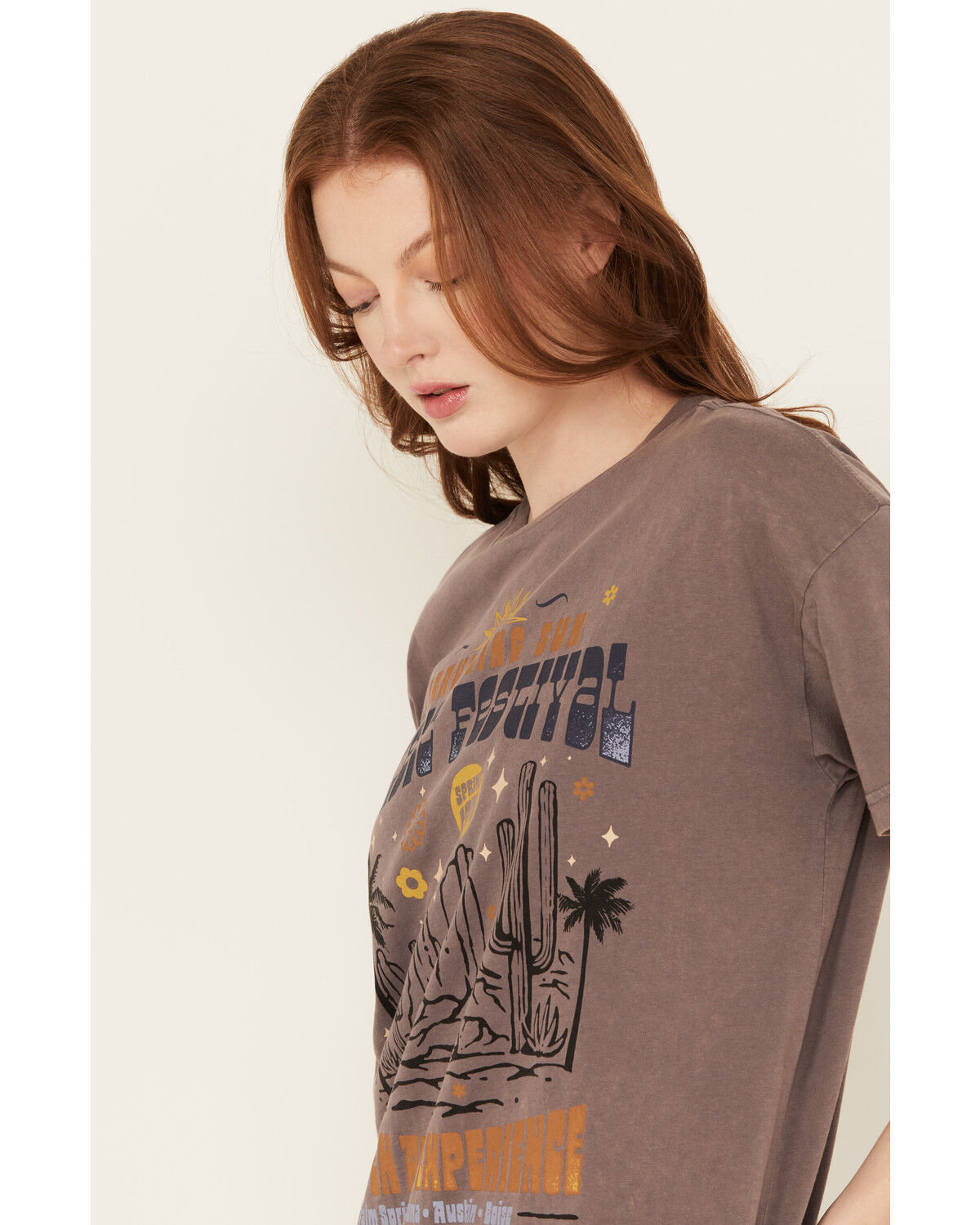 Image #2 - Cleo + Wolf Women's Music Festival Oversized Graphic Tee, Purple, hi-res