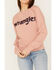 Image #3 - Wrangler Retro Women's Embroidered Logo Sweatshirt, Blush, hi-res