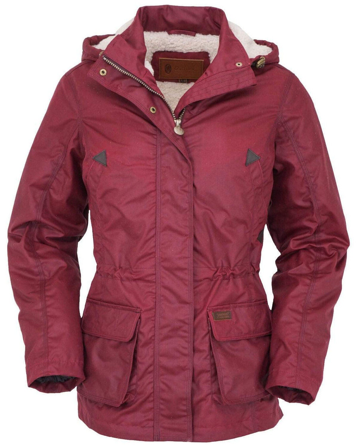 Outback Trading Co. Women's Berry Adelaide Oilskin Jacket, Red, hi-res