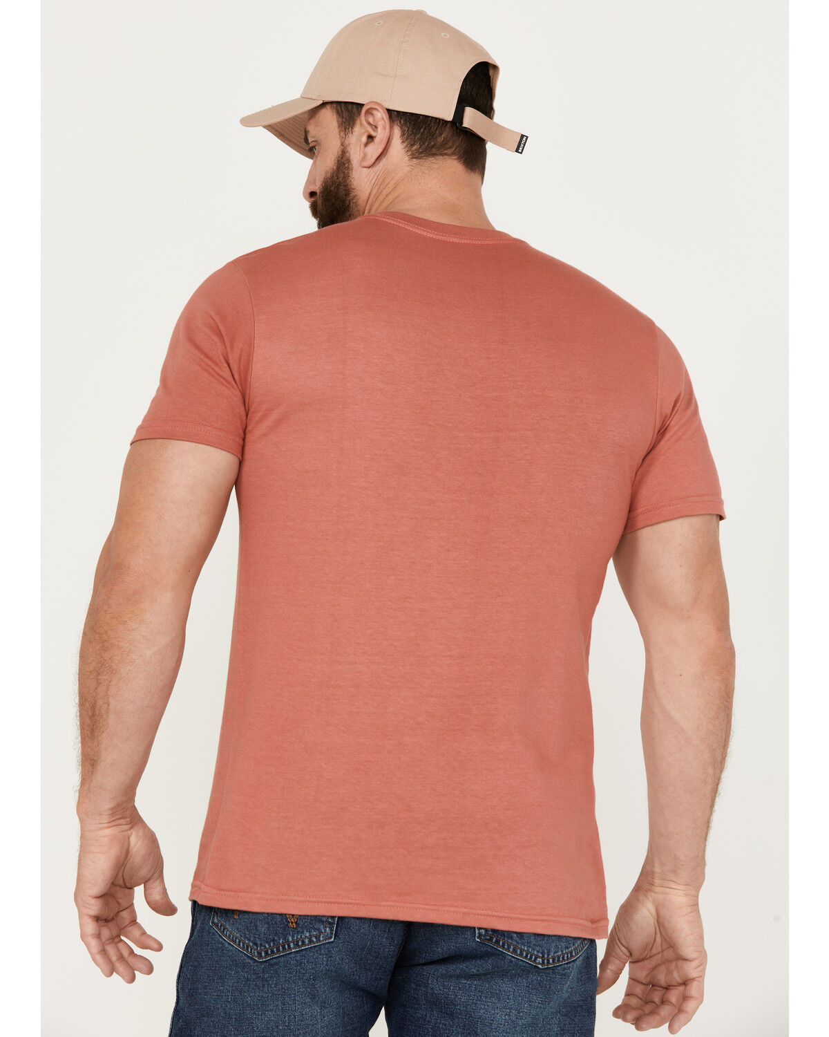 Image #4 - Brixton Men's Alpha Thread Tonal Logo Graphic T-Shirt, Medium Red, hi-res