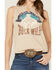Image #3 - Shyanne Women's Buck Wild Sleeveless Graphic Tank , Taupe, hi-res