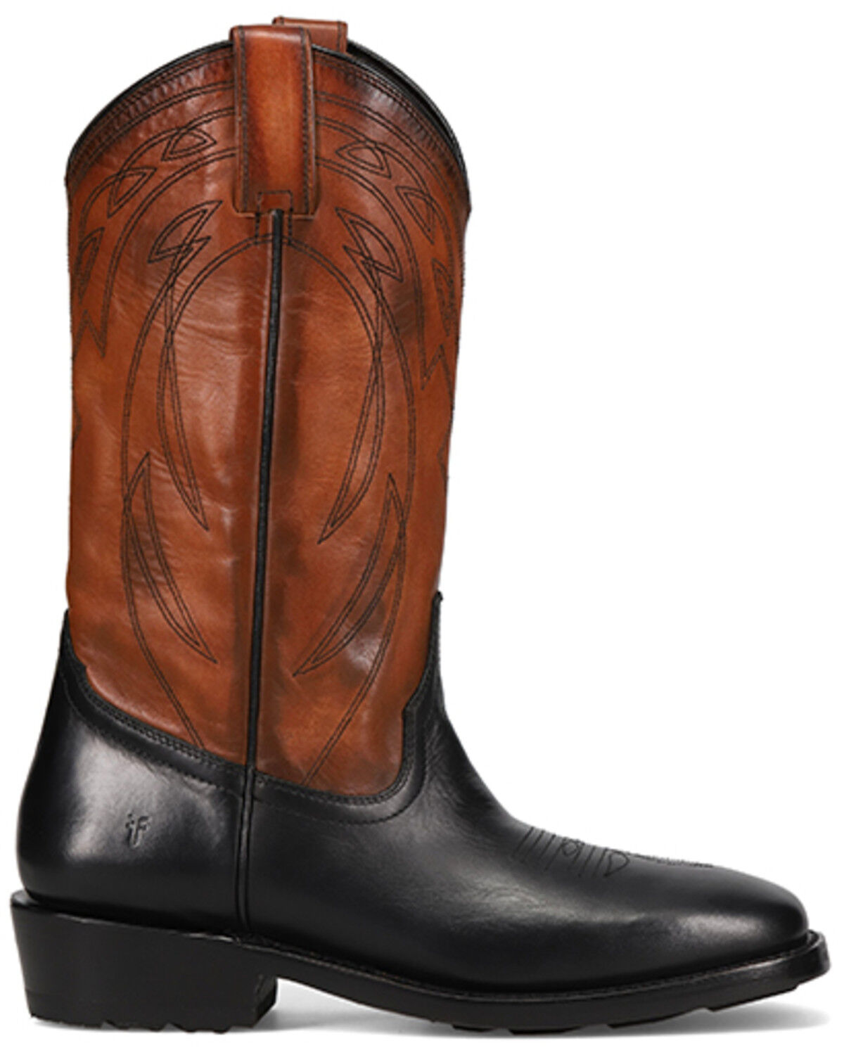 Image #2 - Frye Men's Nash Deco Stitch Western Boots - Broad Square Toe, Black, hi-res