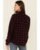 Image #4 - Outback Trading Co Women's Plaid Print Long Sleeve Fleece Shacket, Wine, hi-res