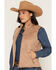 Image #2 - Outback Trading Co Women's Wilona Tooled Print Quilted Vest, Tan, hi-res