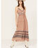 Image #1 - Angie Women's Border Print Dress, Tan, hi-res