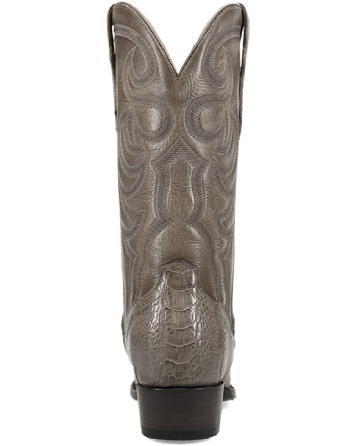 Image #5 - El Dorado Men's Exotic Ostrich Leg Tall Western Boots - Round Toe, Grey, hi-res