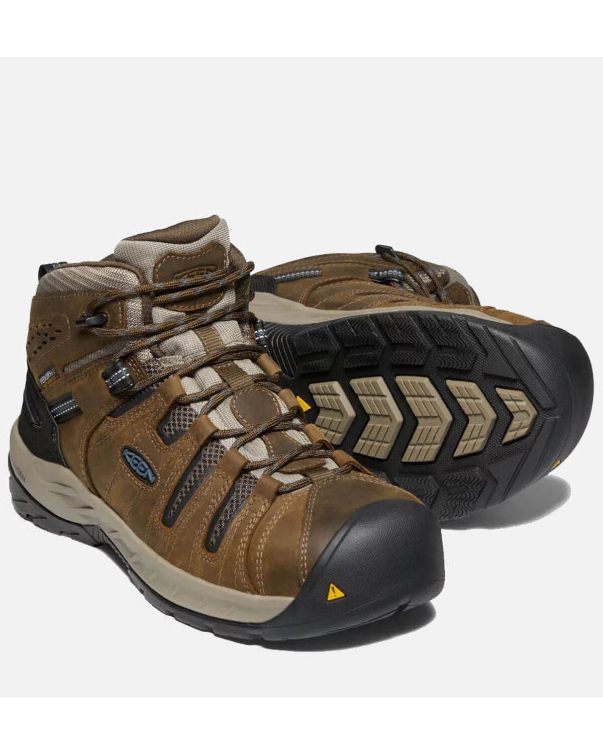 Keen Men's Flint II Waterproof Work Boots - Steel Toe, Brown, hi-res