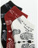 Image #2 - Boot Barn Women's Honor Bandana Print No Show Socks - 3 Pack, Red, hi-res