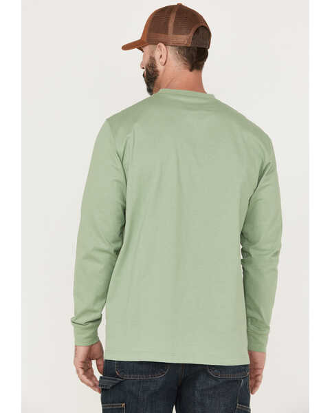 Image #4 - Hawx Men's Solid Loden Forge Long Sleeve Work Pocket T-Shirt - Tall , Loden, hi-res