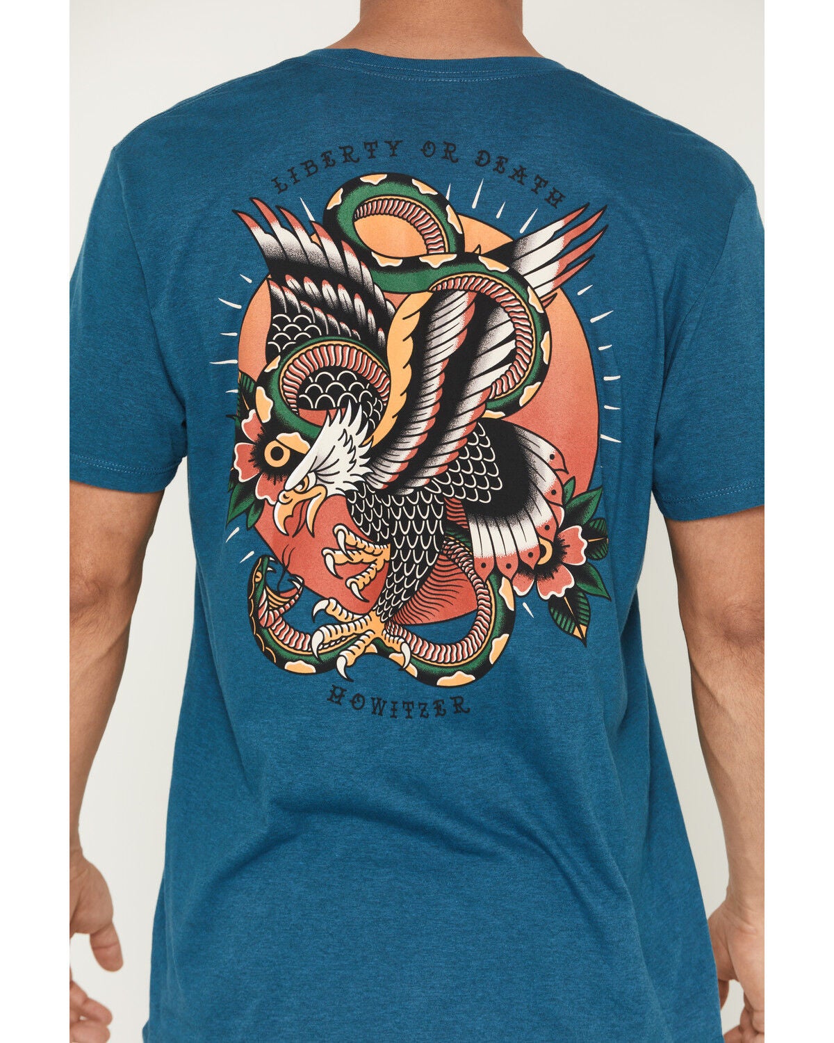 Image #4 - Howitzer Men's Liberty Short Sleeve Graphic T-Shirt, Blue, hi-res