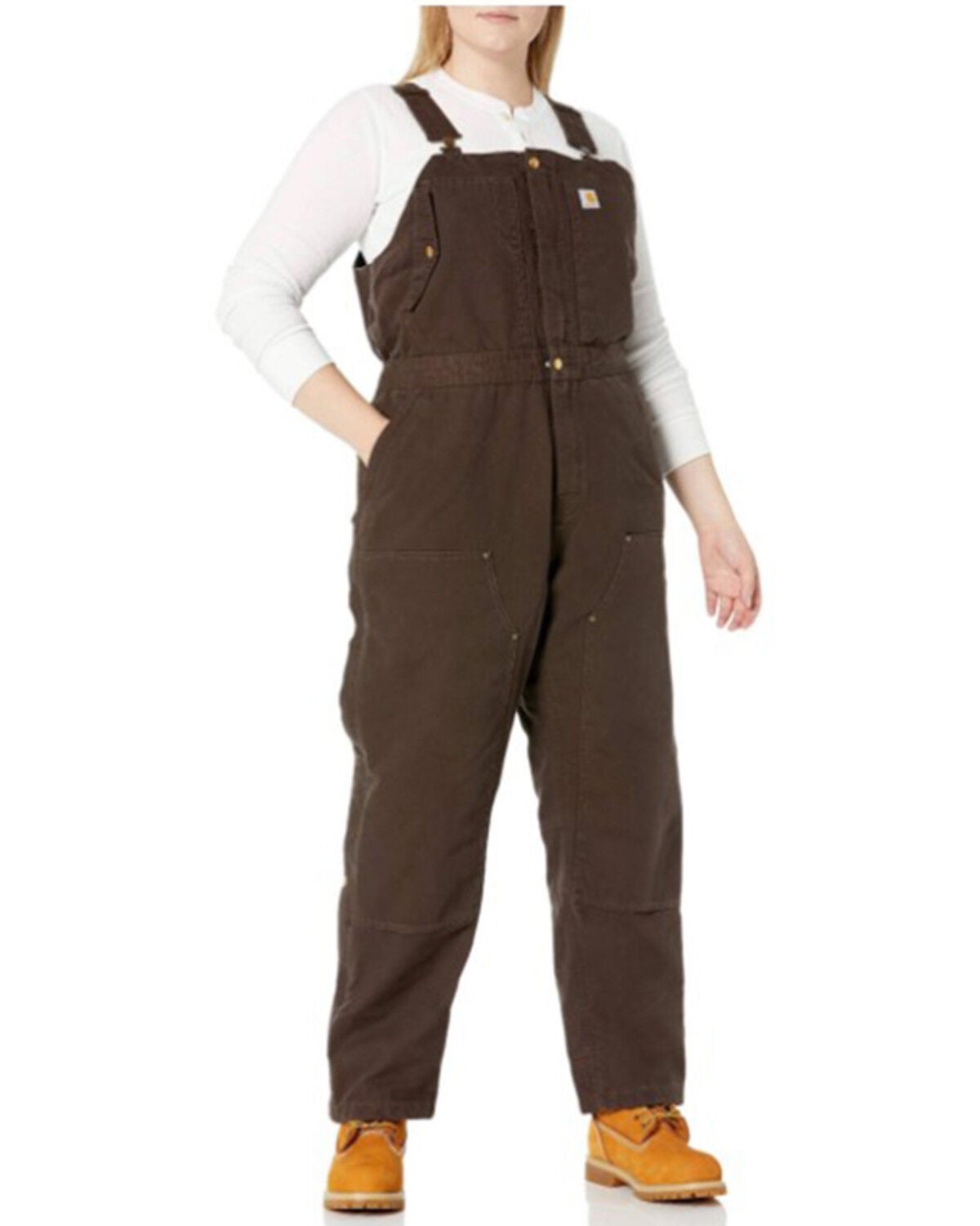 women's weathered duck wildwood bib overalls