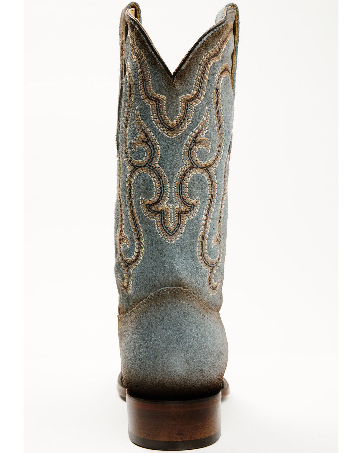 Image #5 - Corral Men's Suede Western Boots - Square Toe, Blue, hi-res