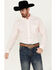 Image #1 - Ariat Men's Wrinkle Free Shilah Geo Print Long Sleeve Button-Down Western Shirt, Peach, hi-res