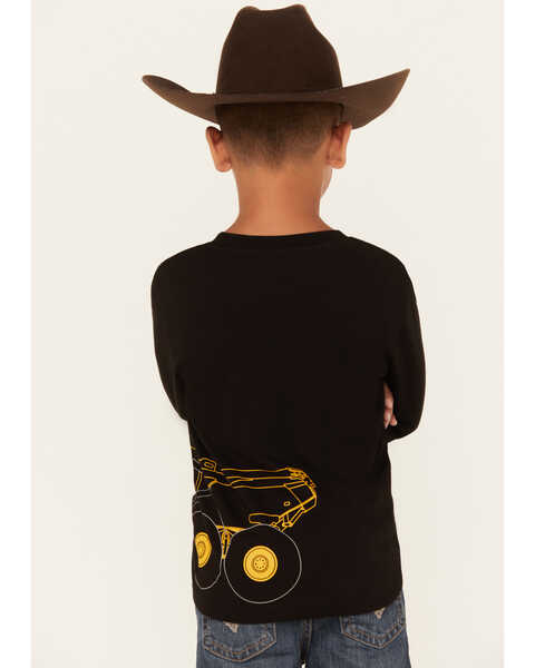 Image #4 - John Deere Boys' Wrap Construction Long Sleeve Graphic T-Shirt , Black, hi-res