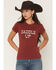 Image #1 - Wrangler Women's Saddle Up Short Sleeve Embroidered Tee, Rust Copper, hi-res