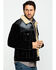 Image #3 - Scully Men's Boar Suede Southwestern Yolk Jean Jacket, Black, hi-res