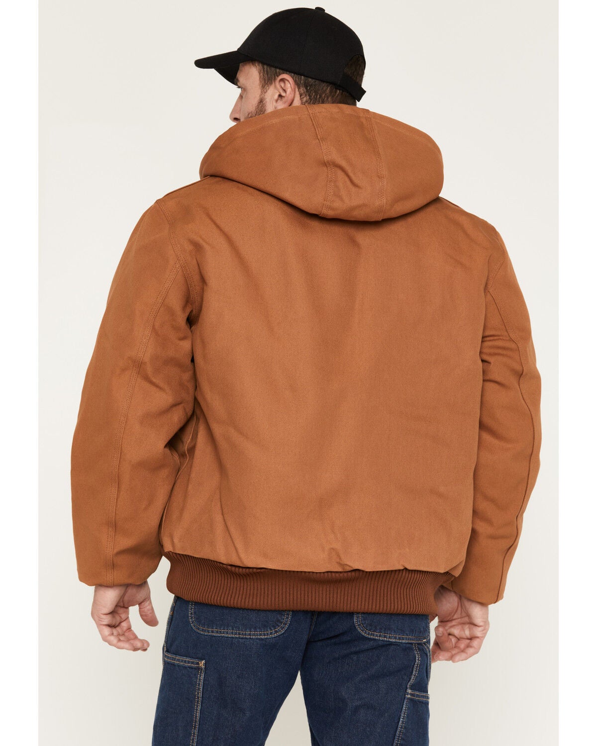 Image #4 - Carhartt Men's Flannel Lined Loose Fit Firm Duck Active Jacket, Brown, hi-res