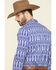 Rock & Roll Denim Men's Blue Ikat Southwestern Print Long Sleeve Western Shirt , Blue, hi-res