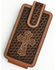Image #1 - Cody James Men's Wells Basketweave Cross Leather Cell Phone Case, Brown, hi-res