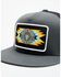 Image #2 - Salty Rodeo Men's Riata Southwestern Patch Trucker Cap, Grey, hi-res