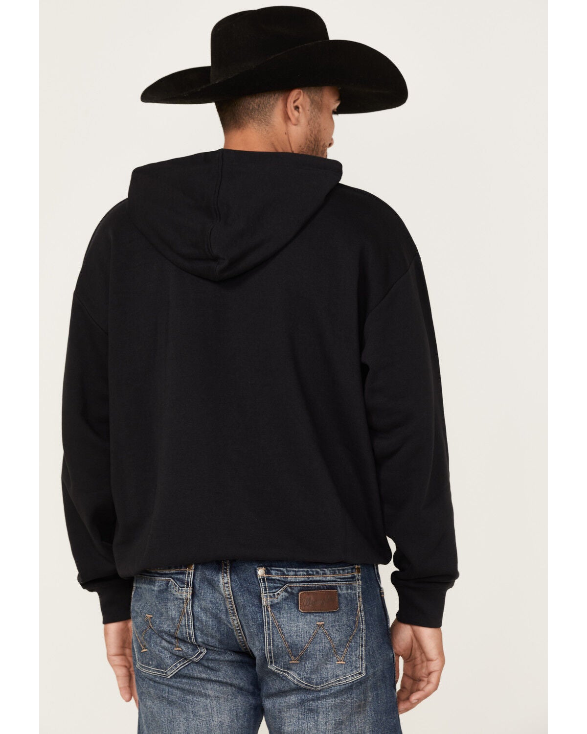 Image #4 - Wrangler Men's 75 Years Black Horse Graphic Hooded Sweatshirt, , hi-res