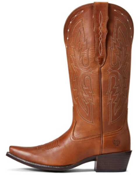 Image #2 - Ariat Women's Treasured Heritage X Elastic Calf Western Boot - Snip Toe , Brown, hi-res