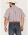 Cinch Men's Plaid Print Short Sleeve Button Down Western Shirt , White, hi-res