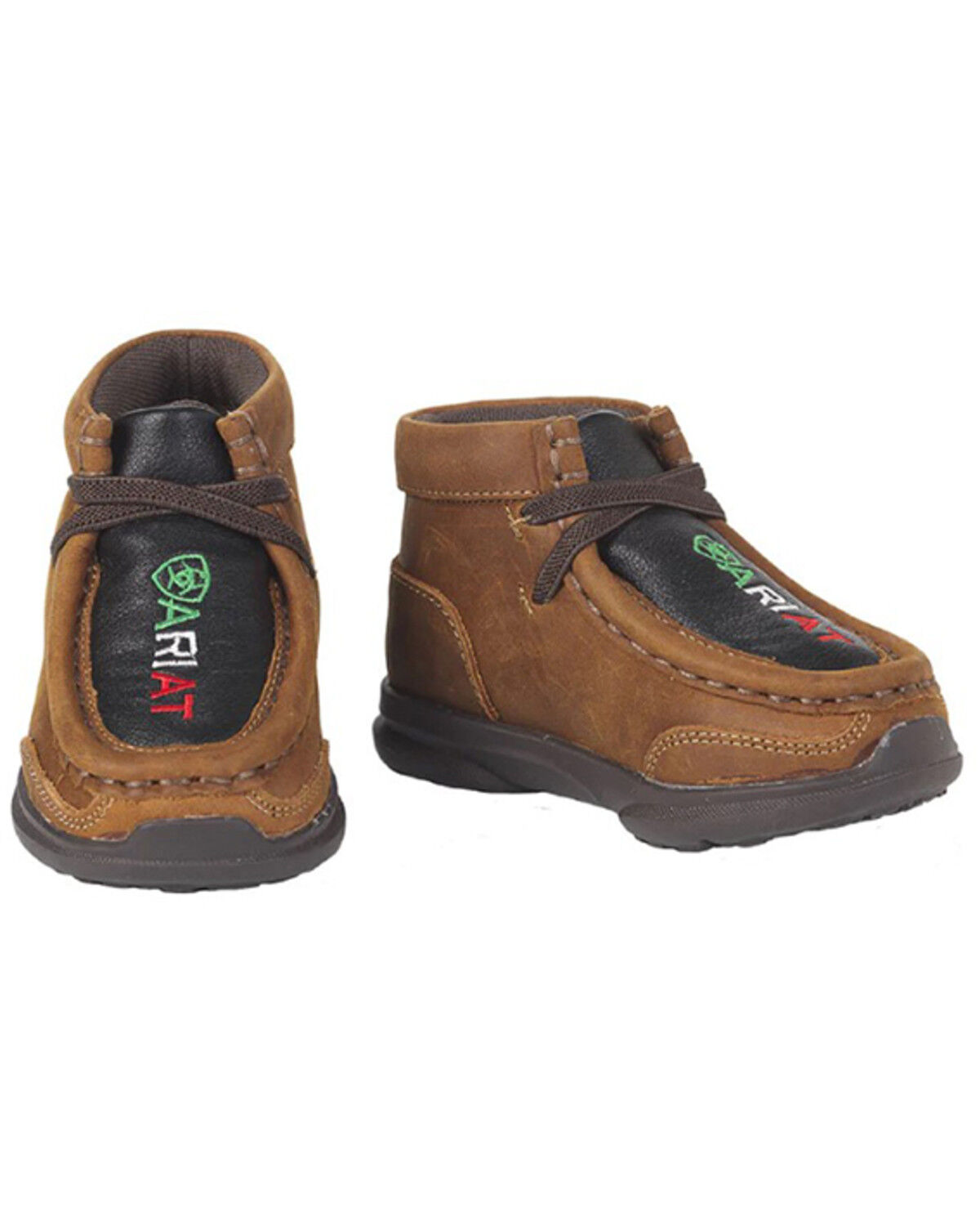 Image #1 - Ariat Toddler-Boys' Lil Stomper Mexico Casual Lace-Up Chukka Shoes, Brown, hi-res