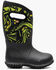 Image #2 - Bogs Boys' York Spooky Rain Boots - Round Toe, Black, hi-res
