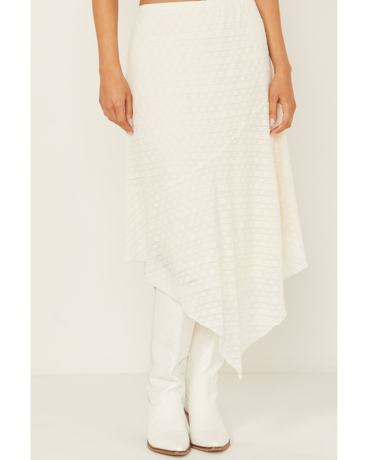 Image #2 - Originality Women's Boot Barn Exclusive Asymmetrical Midi Skirt, Ivory, hi-res