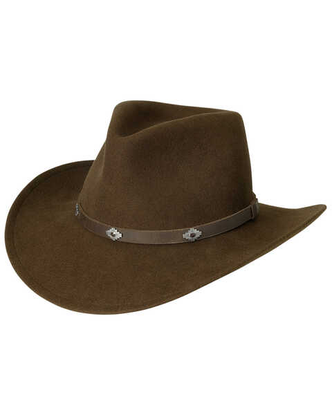 Black Creek Men's Acorn Crushable Felt Western Fashion Hat, Acorn, hi-res