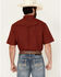 Image #4 - Wrangler Men's Solid Short Sleeve Snap Performance Western Shirt, Red, hi-res