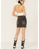 Image #4 - Wishlist Women's Released Hem Denim Mini Skirt, Grey, hi-res