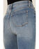 Sneak Peek Women's Frayed Hem Crop Flare Jeans, Blue, hi-res