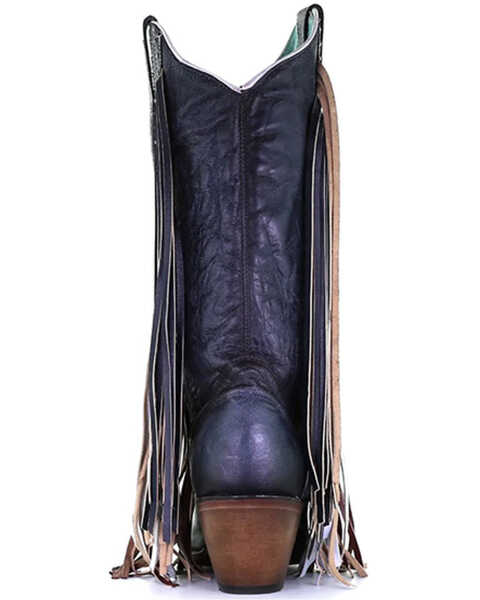 Image #5 - Corral Women's Lamb Stars Inlay & Studs Western Boots - Snip Toe, Blue, hi-res