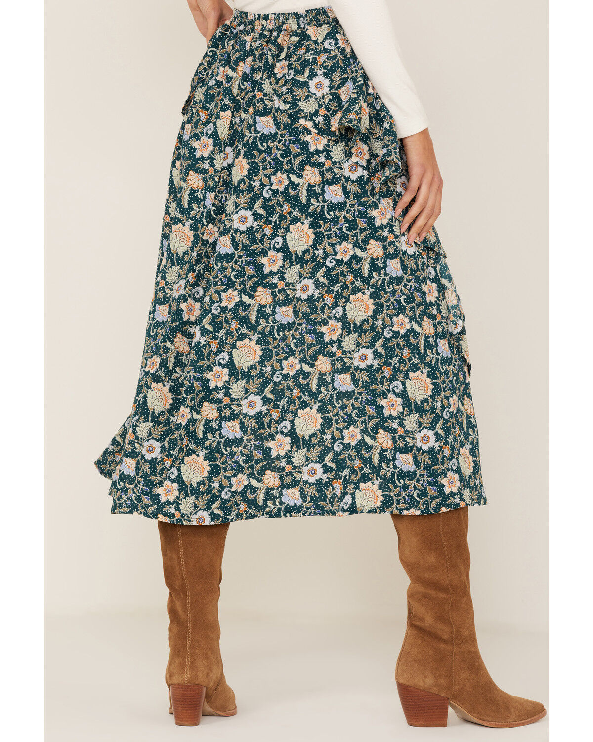Image #3 - Shyanne Women's Floral Print Midi Skirt, , hi-res