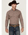 Image #2 - Ariat Men's Team Omega Logo Long Sleeve Button-Down Western Shirt, Burgundy, hi-res