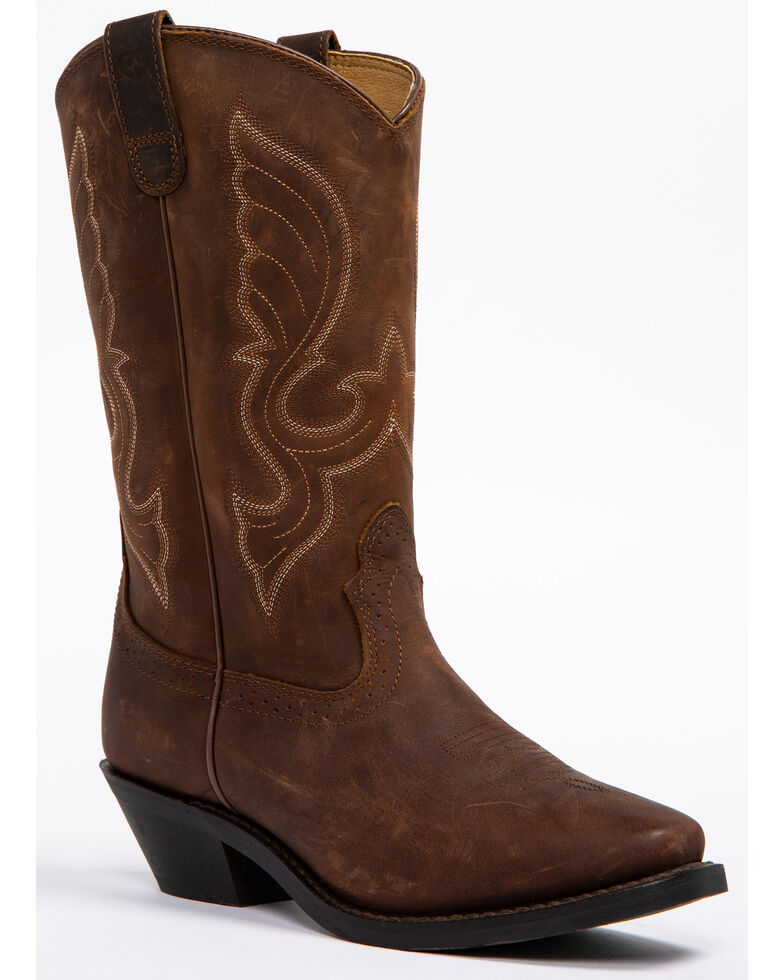 Shyanne Women's 11” Brown Western Boots - Square Toe, Brown, hi-res