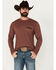 Image #2 - Wrangler Men's Landscape Logo Long Sleeve T-Shirt, Burgundy, hi-res