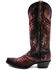 Image #3 - Ferrini Women's Masquerade Western Boots - Snip Toe , Red, hi-res