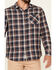 Flag & Anthem Men's Sarona Double Layer Dobby Plaid Long Sleeve Button Down Western Shirt, Navy, hi-res