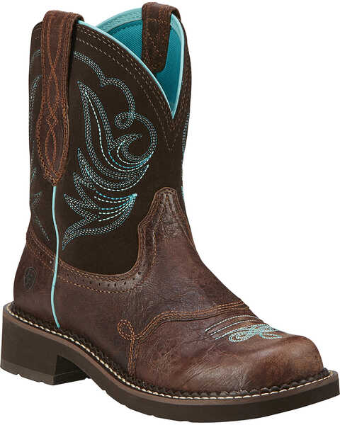 Image #1 - Ariat Women's Fatbaby Heritage Dapper Western Boots - Round Toe, Chocolate, hi-res