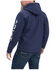 Ariat Men's Rebar Stretch Canvas Logo Zip-Front Hooded Softshell Work Jacket , Navy, hi-res