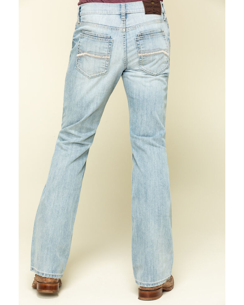 Cody James Men's Marshall Light Wash Stretch Slim Bootcut Jeans , Blue, hi-res