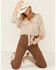 Wild Moss Women's Gray Gingham Large Collar Button Down Shirt, Grey, hi-res